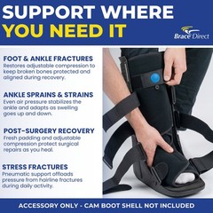 Brace Direct Tall Walking Boot Replacement Liner Air Pump Open Shell