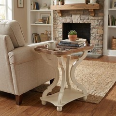 Christopher Knight Home Esther French Country Accent Table Rectangular Top White