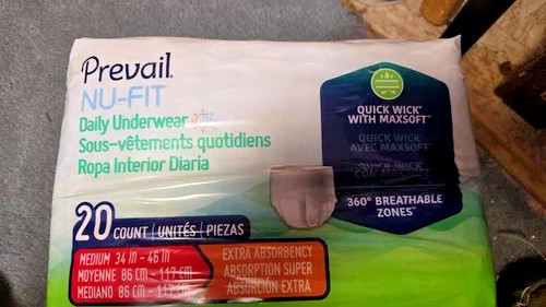 Prevail NU-FIT Daily Unisex Underwear Medium 34-46“ Extra Absorbency 20 Count