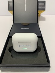 Audien Atom Pro 2 Rechargeable OTC Hearing Aids Open Box UV Cleaning