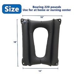 Elderly Inflatable Seat Cushion, Nursing Bedsore Square Pad for Disabled