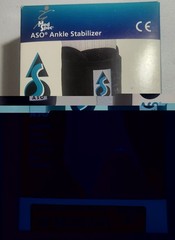 ASO Ankle Stabilizer Brace Large Black w/ Stays Fits Left or Right MPN 264035