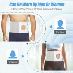 Adjustable Ostomy Hernia Belt – Breathable Stoma Support Belt for Colostomy