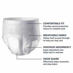 Unisex Protective Underwear, Overnight Absorbency, Odor Control, Soft XL, 48 Cou