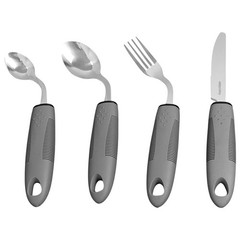 4-Piece Adaptive Utensils Set, 42 Angle Arthritis Aid Silverware for Parkinsons