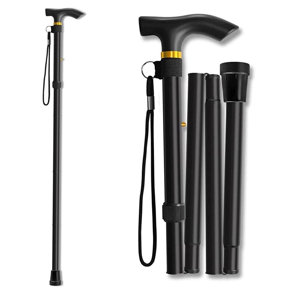 Walking Cane, Folding Cane for Man & Women, Portable Lightweight | 11″, Black