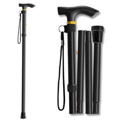 Walking Cane, Folding Cane for Man & Women, Portable Lightweight | 11″, Black