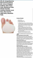 Dr JK Ball Of Foot Cushions PedPAl Kit (6 pieces)
