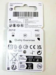Lot 10 Pkgs (6×10=60) Genuine VARTA Hearing Aid Batteries #13 Zink Air Exp 1/27