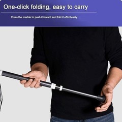 Folding Walking Cane Adjustable Height Handle Lightweight Portable Walking Stick