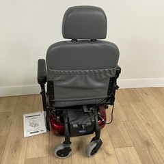 Pronto M51 Sure Step Red Power Wheelchair Joystick Adjustable Footrests