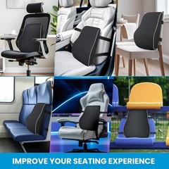 Medium Soft Back Support Pillow – Perfect for Office Workers and Travelers Alike