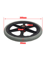 16×1.75 Solid Tire Wheel for 16 Inch Wheelchair Rear Caster Medical Accessories