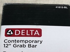 Delta Contemporary Decorative ADA Grab Bar – Matte Black – 41812-BL