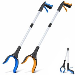 32″ Extra Long Foldable Grabber Tool – Heavy Duty Reaching Aid for Seniors, Tras