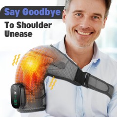 Touch Screen Heated Vibration Shoulder Massager Brace Joint Support Relief Pain