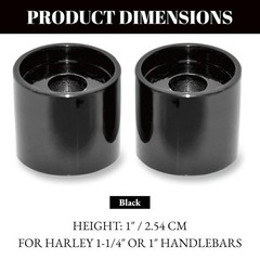 Harley 1-1/4 Inch Rise Handlebar Risers Extension for Touring Softail Dyna