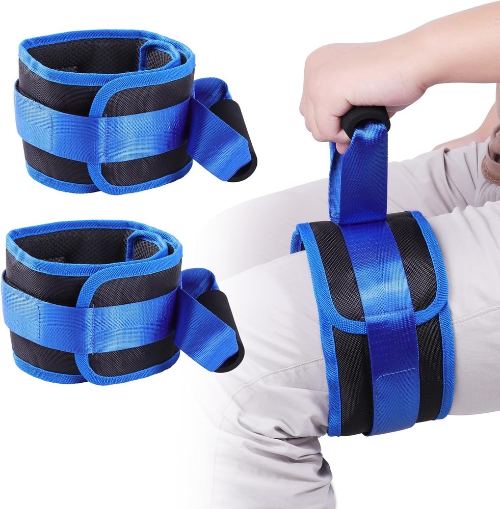 2-Pack Thigh/Leg Lifter Strap, Pull Belt, Transfer Device for Elderly & Disabled