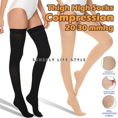 Firm Compression, All Day 20-30mmHg Compression Stockings for Women No-Slip