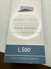 L500W06 Aetrex Women’s Dress Orthotics Size 6 Med High Arch Support