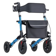 Uimoso Compact 3-Fold Rollator Walker for Seniors, Supports Up to 300 lbs