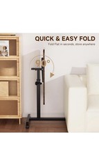 Adjustable Foldable Overbed/Overchair Table w/ Locking Casters 25-36.5in 85lb