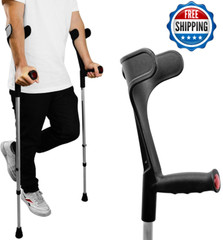 PEPE Mobility – Forearm Crutches for Adults (x2 Units, Open Cuff), Adjustable