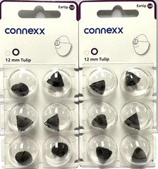 3 Pack 12mm Tulip Connexx 3.0 Eartip Dome. Fits Signia Rexton Widex Miracle Ear.