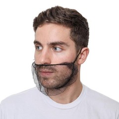 Disposable Honeycomb Nylon Beard Nets | Breathable, Durable | 100 Count [BLAC…