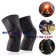 Knee Sleeve Compression Brace Support Gear Joint Pain Relief Elastic Protection