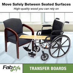 Generic Fablife Deluxe Hardwood Transfer Board for Easy Patient Transfer, Slide