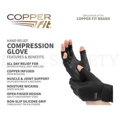 Copper Fit Unisex Hand Relief Compression Gloves Large/X-Large Lot of 2 Pairs