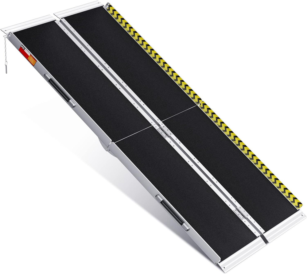 6FT Portable Aluminum Wheelchair Ramp – Non-Slip Folding Access Ramp