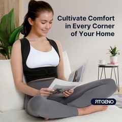 Fit Geno Posture Corrector for Women & Men: Adjustable Medium/Large, Black