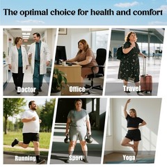 Blicount Cotton Plus Size Compression XX-Large, 3 Pairs-black&white&grey
