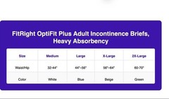 Medline FitRight OptiFit Adult Briefs XL Ultra 20 Count 56-64 FITULTRAXLG