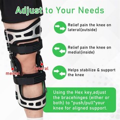  Double Upright OA Unloader Knee Brace,For Bone on Bone Arthritis Support