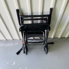 Lightweight Folding Transport Wheelchair 15lbs Compact Travel Chair 220 lb Cap