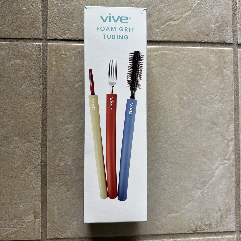 Vive Foam Grip Tubing Multiple Sizes Open Box 7 unused grips. dexterity Assist