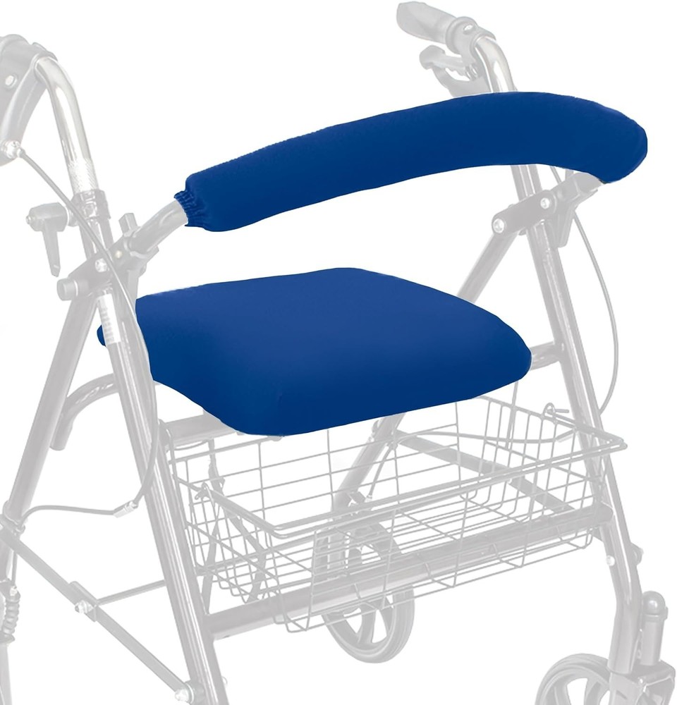 Top Glides Universal Soft Rollator Walker Seat and Backrest Blue ONLY Covers NEW