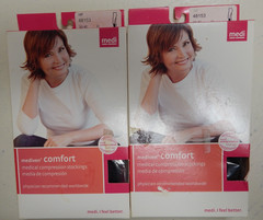 Mediven Compression Stockings CALF 30-40 Sz III Closed Toe Black 2 Pair NEW