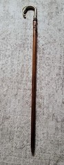 Vintage Brass Elephant Head Handle Wooden Handmade Style Walking Stick Cane