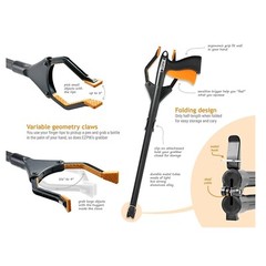 Industrial Heavy Duty Pick Up Tool Reacher Grabber Trash Rotating Head 26″