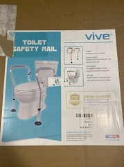 Adjustable Padded Hand Toilet Safety Rail, Compact and Lightweight LVA1055