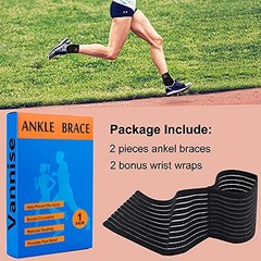 Ankle Brace, 2PCS Breathable & Strong Ankle Brace for Medium (Pack of 2)