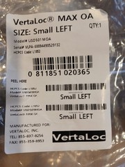Vertaloc Max OA Knee Brace Support Left Size SMALL Black BRAND NEW