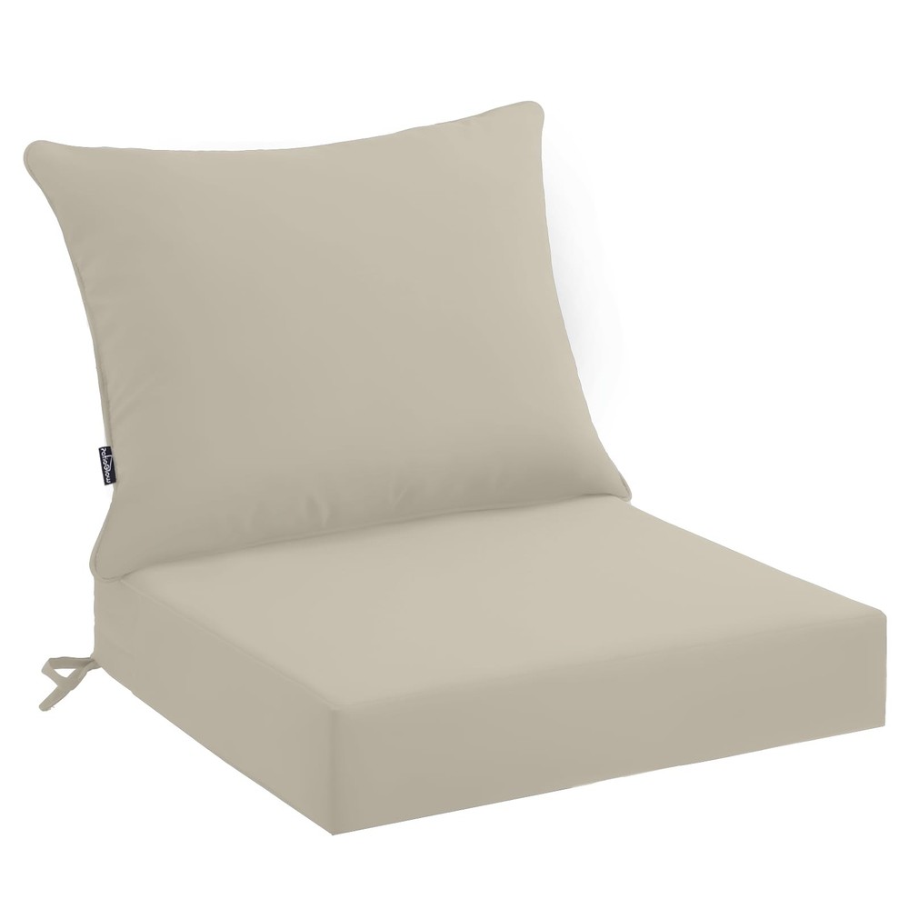 PatioGlow Outdoor Seat Cushion Set 22 x 24 x 4 Inch, 22 x 24 Beige1