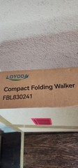 Lodoya Compact Adjustable Folding Walker Standard Walker w/ Wheels