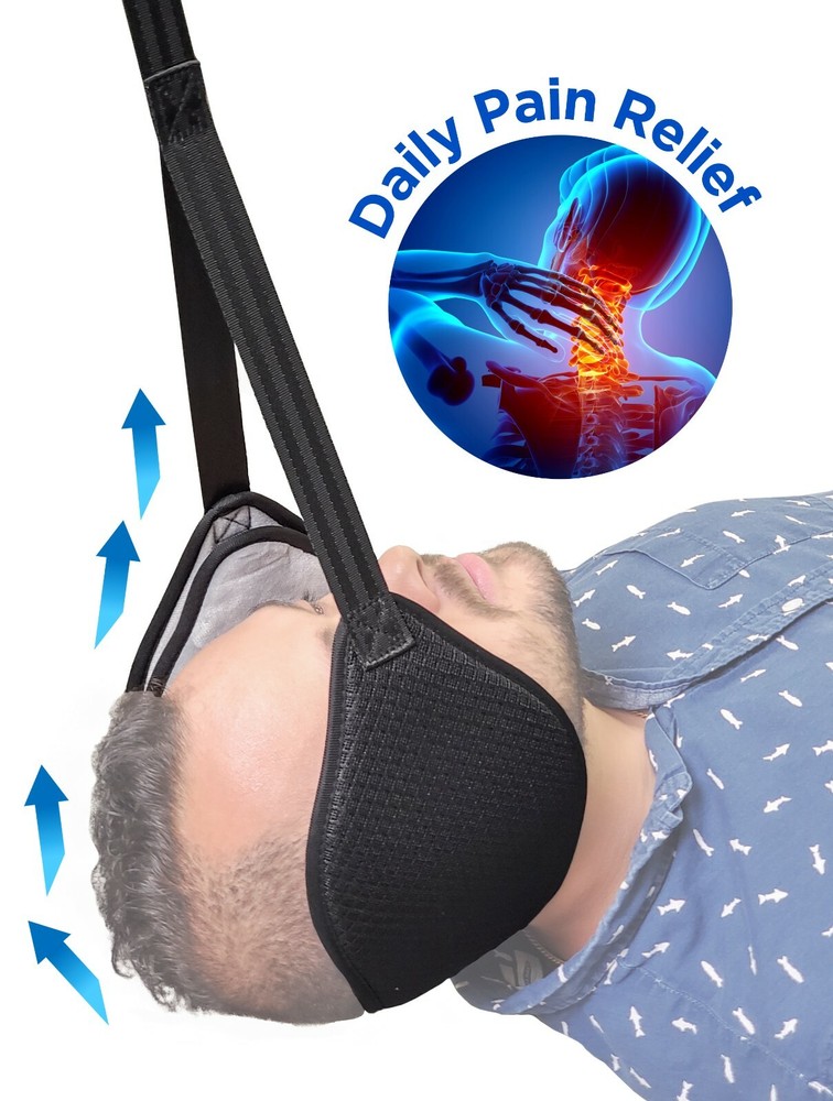 Head Sling Hammock Stretcher – Back Pain Relief Cervical Traction Doorknob Sling