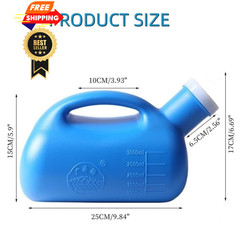 YUMSUM 3000ML Large Male Urinal,YUMSUM Portable Mens 3000 ML, Blue With Hose